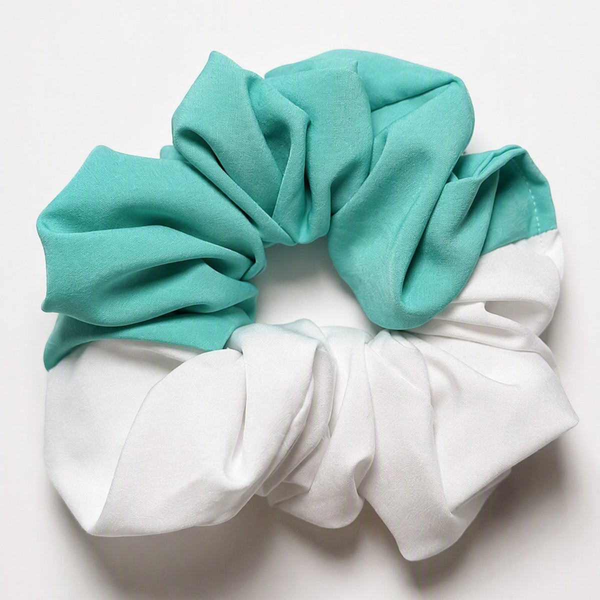 Meli Signature Scrunchie - Teal/White
