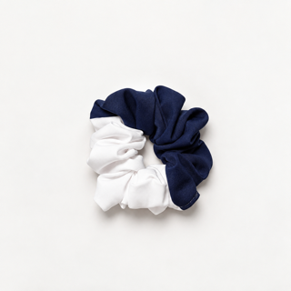 Meli Signature Scrunchie - Navy/White